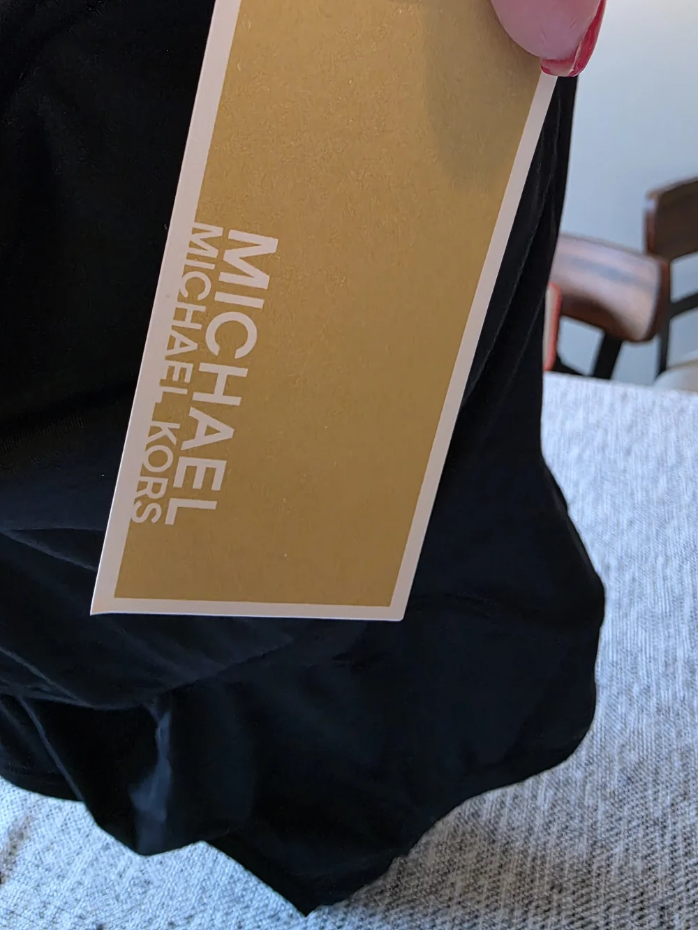 Michael Kors Black One-Shoulder Swimsuit